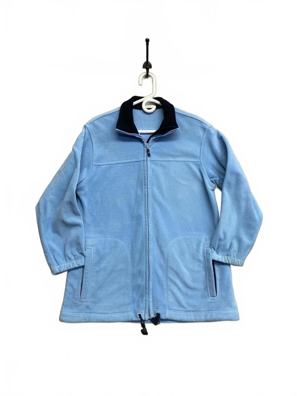 Vtg 90's St Micheal Marks&Spencer Light Blue Fleece Jacket with Zip Closure UK16